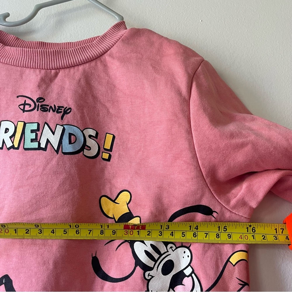 H&M Disney Friends Sweatshirt Pink Girls 4-6Y Daisy Pluto Goofy Graphic Pullover - Picture 10 of 11